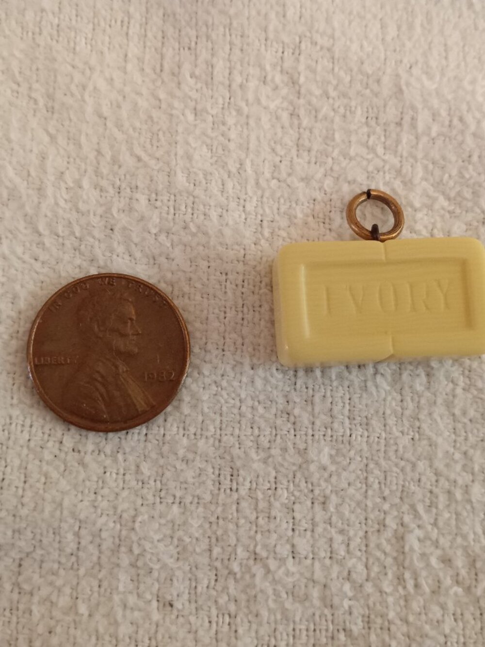 Antique Vintage Procter Gamble Celluloid Ivory Soap Bar Watch Fob Pendant Charm